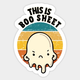 This Is Boo Sheet  Retro Ghost Halloween Sticker